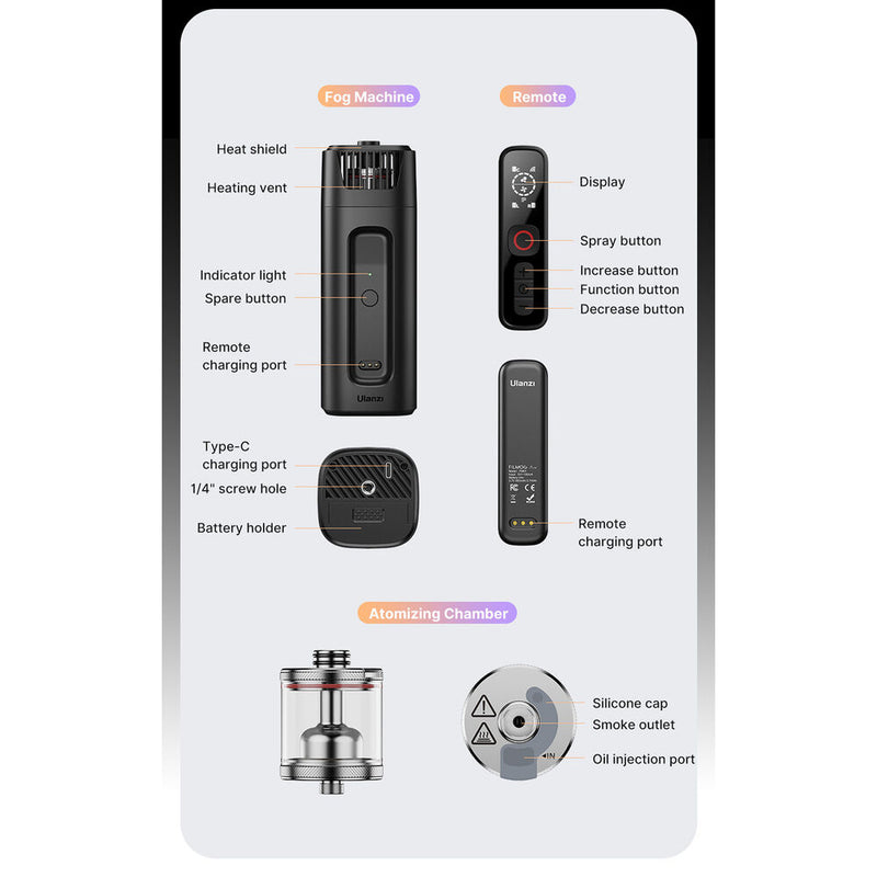 Ulanzi FM01 FILMOG Ace Portable Fog Machine (Without Fog Juice & Batteries)