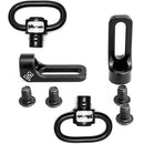 MUTINY Bolt-On QD/NS Black Mount Set with Two 1.25" Wide Loop Swivels