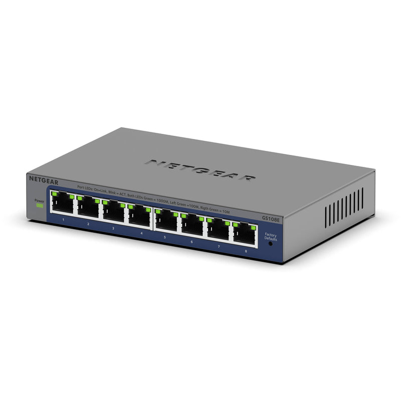 Netgear GS108E 8-Port Gigabit Unmanaged Network Switch