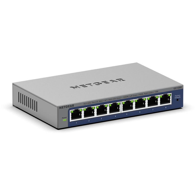 Netgear GS108E 8-Port Gigabit Unmanaged Network Switch