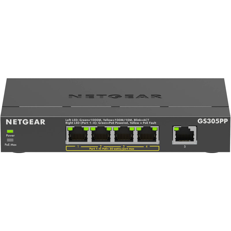 Netgear GS305PP 5-Port Gigabit PoE+ Compliant Unmanaged Network Switch