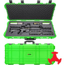 RAGAR Hard Rifle Case with RAGAR Reconfigurable & Reusable XP Crosslinked Foam (38", Neon Green)