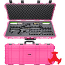 RAGAR Hard Rifle Case with RAGAR Reconfigurable & Reusable XP Crosslinked Foam (38", Pink)