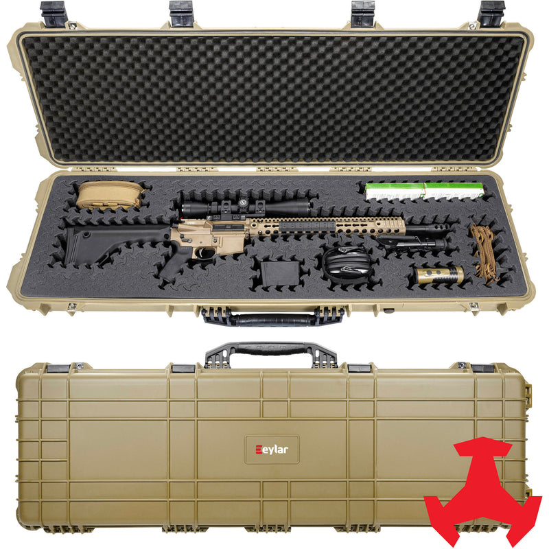 RAGAR Hard Rifle Case with RAGAR Reconfigurable & Reusable XP Crosslinked Foam (48", Tan)