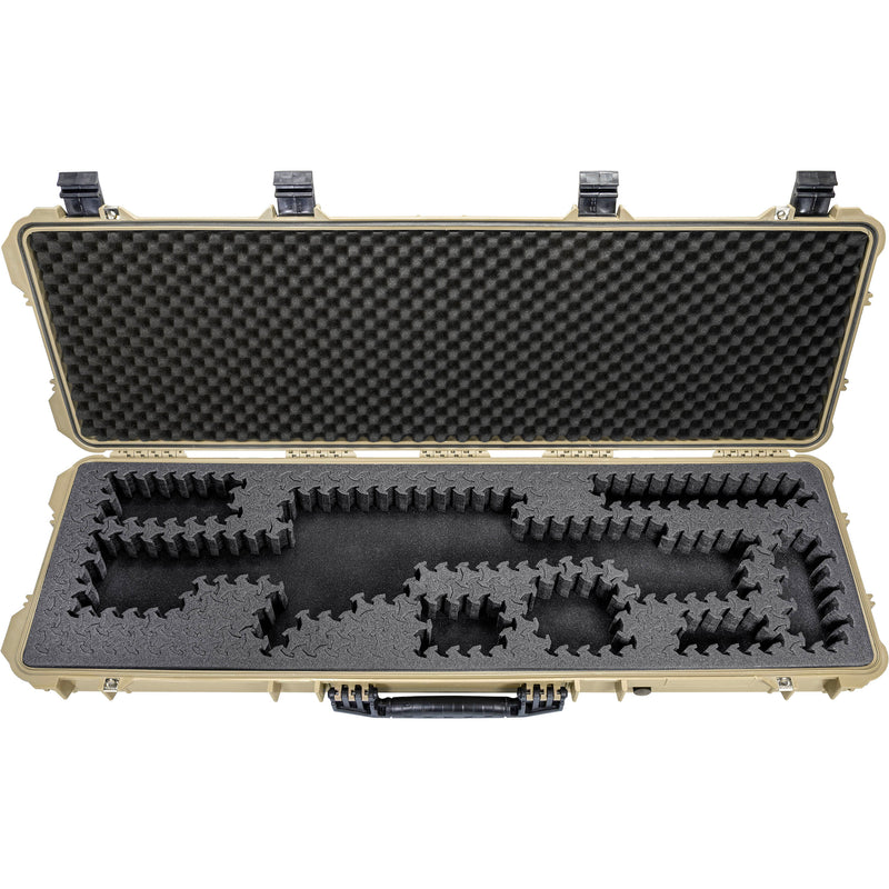 RAGAR Hard Rifle Case with RAGAR Reconfigurable & Reusable XP Crosslinked Foam (48", Tan)