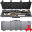 RAGAR Hard Rifle Case with RAGAR Reconfigurable & Reusable XP Crosslinked Foam (53", Gray)