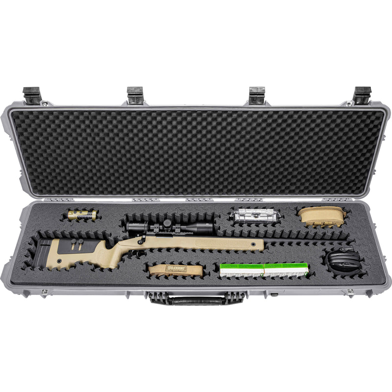 RAGAR Hard Rifle Case with RAGAR Reconfigurable & Reusable XP Crosslinked Foam (53", Gray)