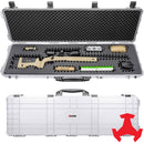 RAGAR Hard Rifle Case with RAGAR Reconfigurable & Reusable XP Crosslinked Foam (53", White)