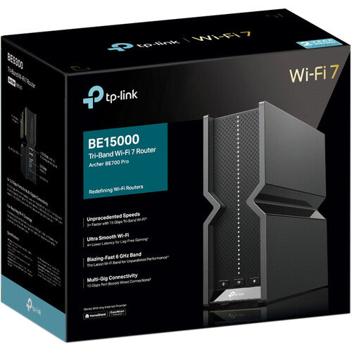 TP-Link Archer BE700 BE15000 Tri-Band Multi-Gig Router