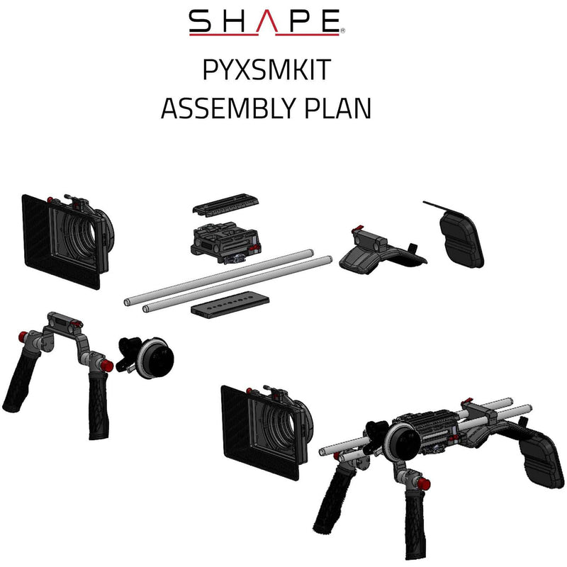 SHAPE Shoulder Mount with Matte Box & Follow Focus for Blackmagic PYXIS 6K