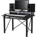 RAB Audio ProRak 48 6 RU Audio Workstation with Pull-Out Keyboard Tray (Black)