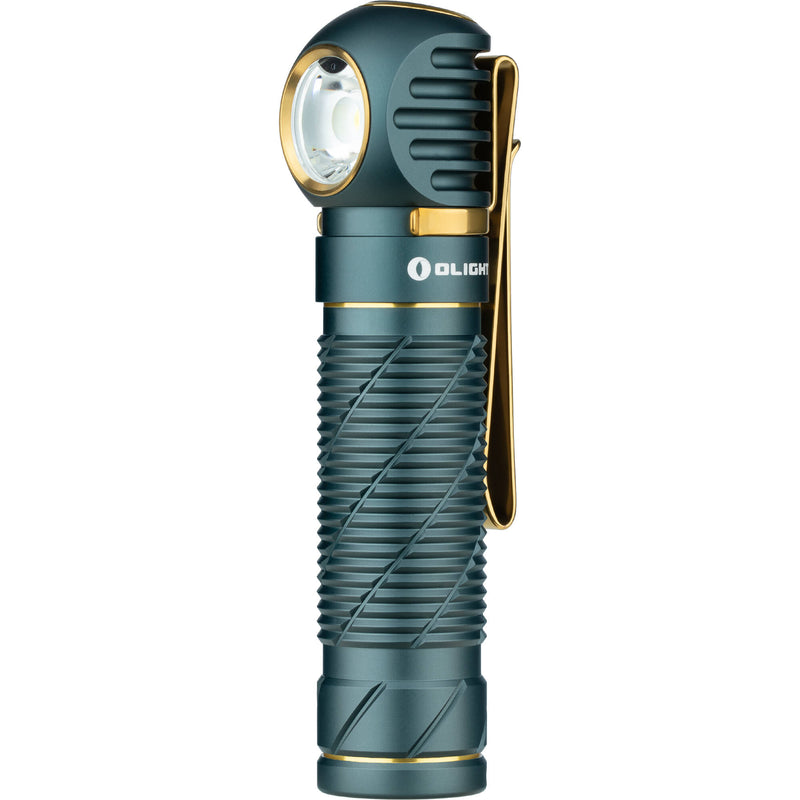 Olight Perun 2 Rechargeable Right-Angle LED Flashlight and Headband (Dream Blue)