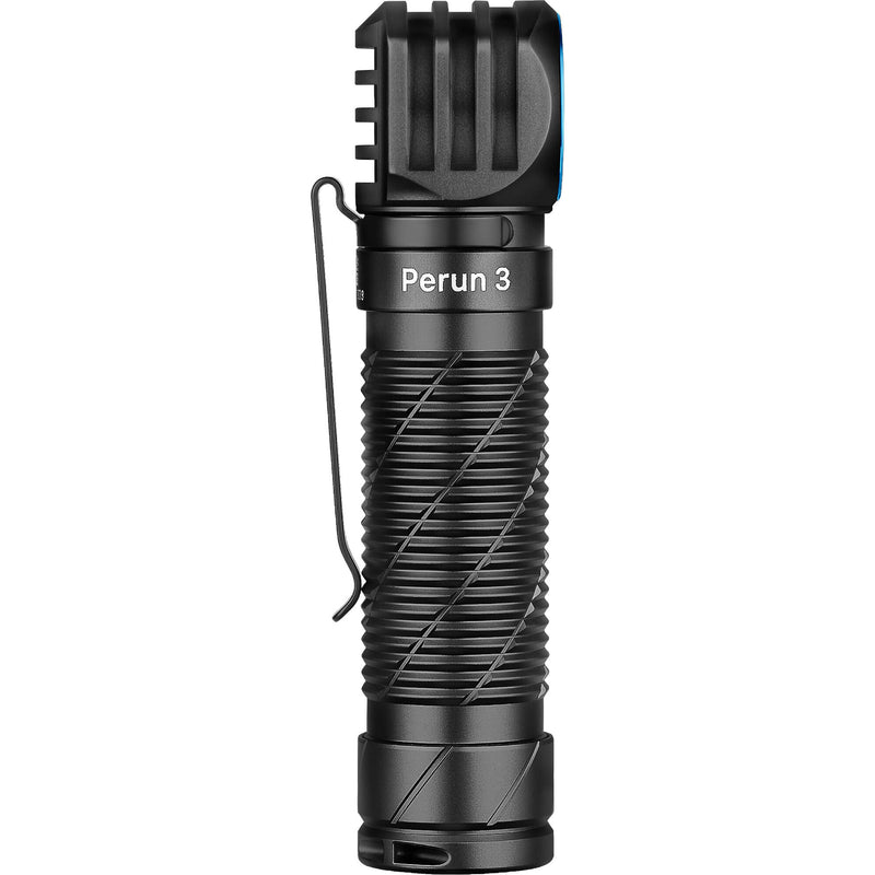 Olight Perun 3 Rechargeable Right-Angle LED Flashlight and Headband (Black)