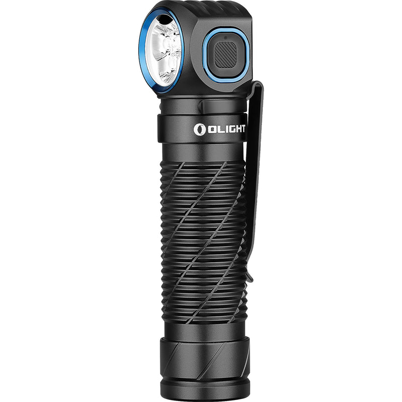 Olight Perun 3 Rechargeable Right-Angle LED Flashlight and Headband (Black)