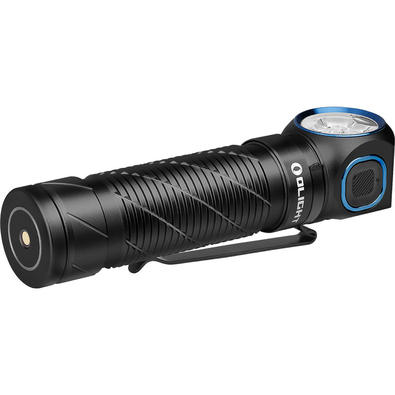 Olight Perun 3 Rechargeable Right-Angle LED Flashlight and Headband (Black)