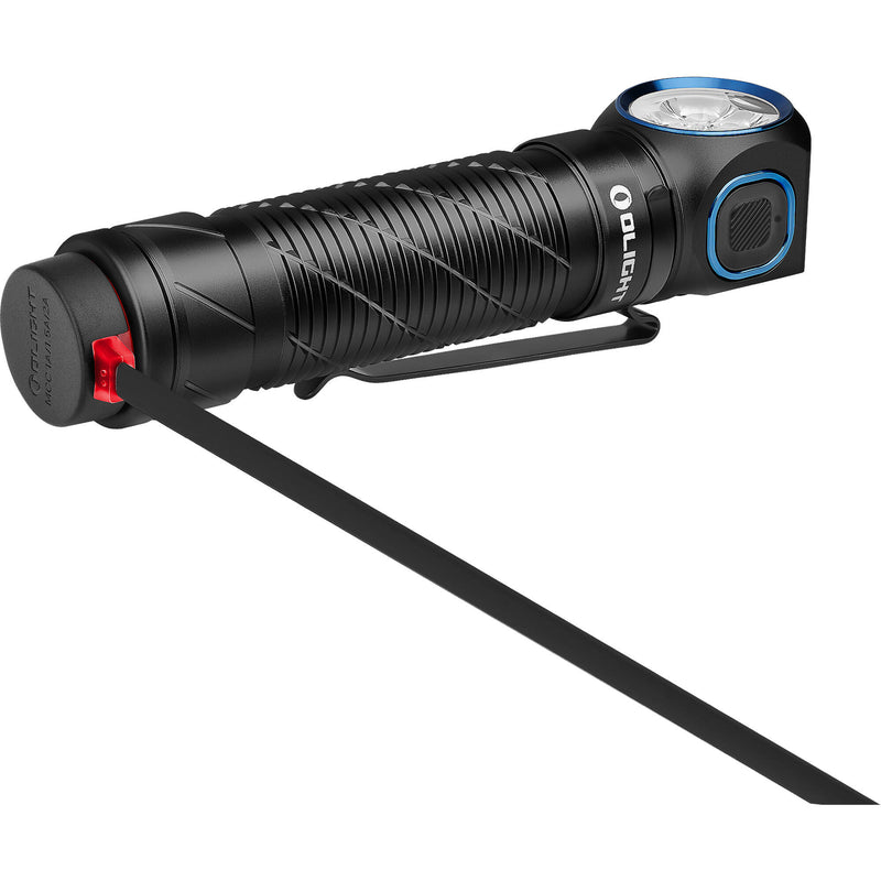 Olight Perun 3 Rechargeable Right-Angle LED Flashlight and Headband (Black)