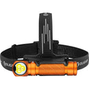 Olight Perun 3 Rechargeable Right-Angle LED Flashlight and Headband (Orange)