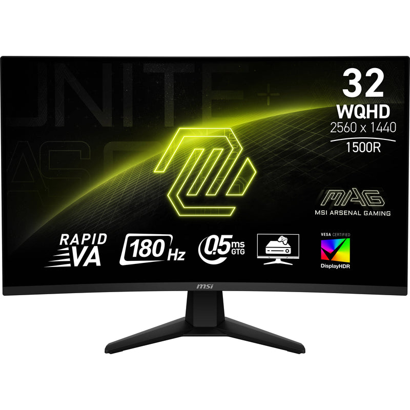 MSI MAG 32CQ6F 31.5" 1440p HDR 180 Hz Curved Gaming Monitor