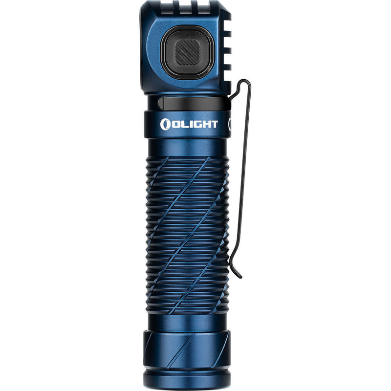 Olight Perun 3 Rechargeable Right-Angle LED Flashlight and Headband (Midnight Blue)