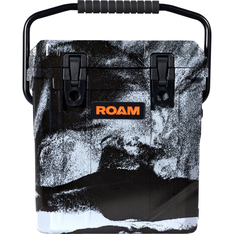 ROAM Adventure Rugged Cooler with Handle (Black & White Marble, 15 Quart)