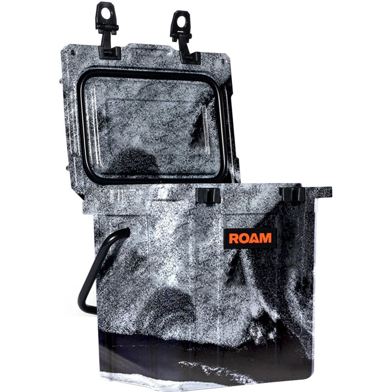 ROAM Adventure Rugged Cooler with Handle (Black & White Marble, 15 Quart)