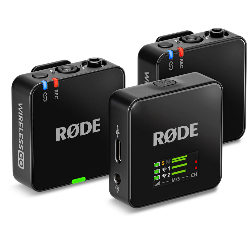 RODE Wireless GO (Gen 3) 2-Person Compact Digital Wireless Microphone System/Recorder (2.4 GHz, Black)