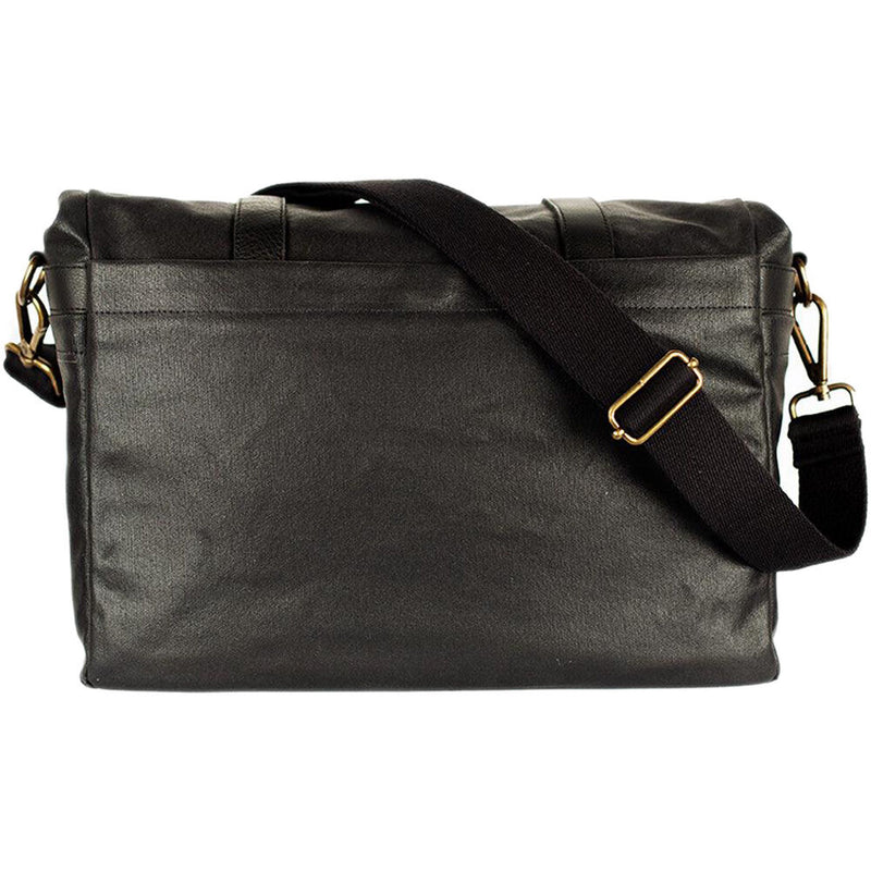 Bronkey Roma Waxed Canvas Messenger Bag (Black)