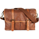 Bronkey Roma Waxed Canvas Messenger Bag (Coffee)