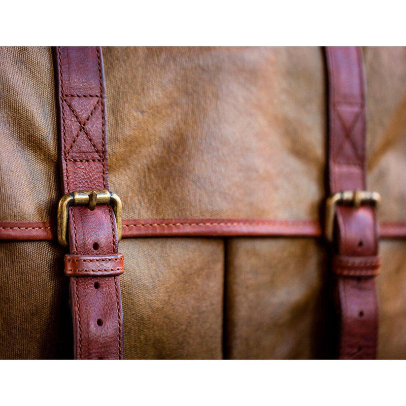 Bronkey Roma Waxed Canvas Messenger Bag (Olive Green)