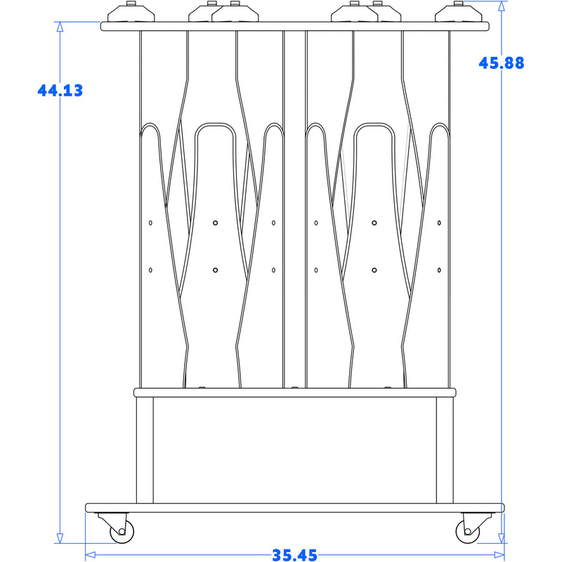 RAB Audio ProRak Onus 10 Studio Monitor Stand with Preset ProJax Isolators (32 x 21" Platform)