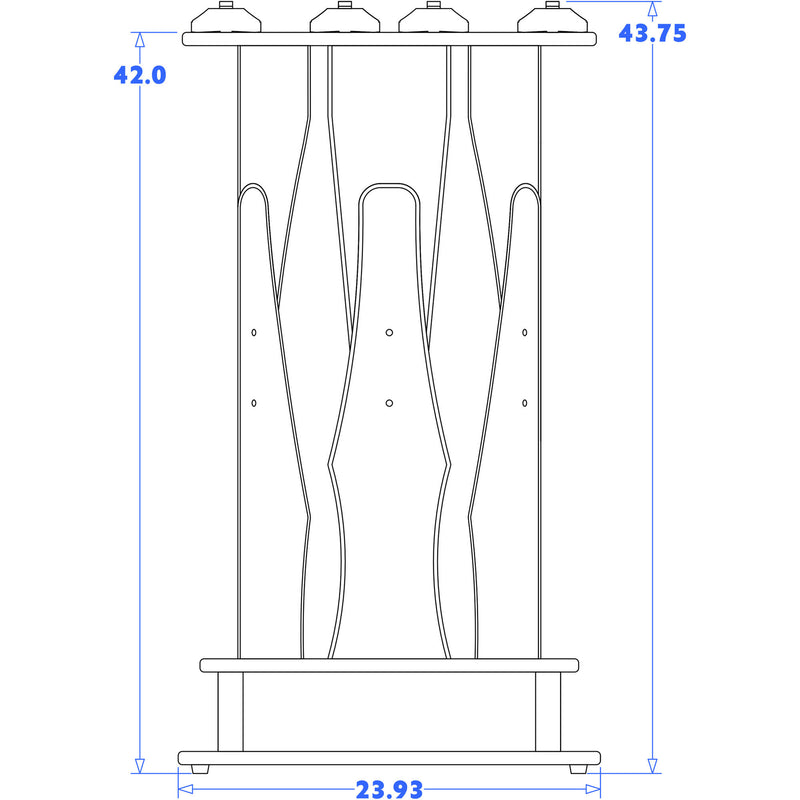 RAB Audio ProRak Onus 6H Studio Monitor Stand with Preset ProJax Isolators (23 x 17" Platform)