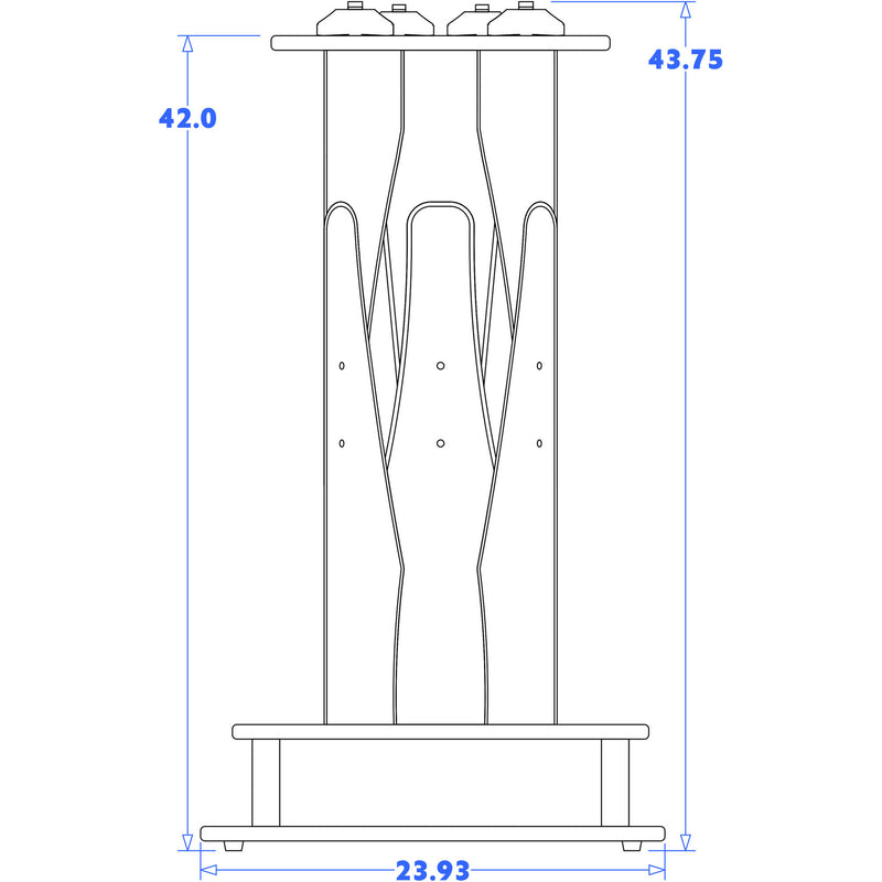 RAB Audio ProRak Onus 6V Studio Monitor Stand with Preset ProJax Isolators (13 x 17" Platform)