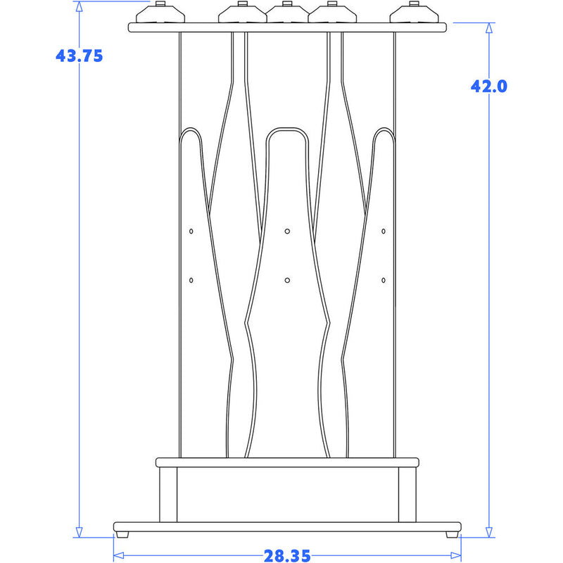 RAB Audio ProRak Onus 7 Studio Monitor Stand with Preset ProJax Isolators (25 x 18" Platform)