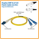 Tripp Lite Duplex LC to Duplex SC Singlemode Fiber Optic Patch Cable (3.3')