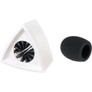 Eastwind Audio Premium Mic Flag Combo Set for Sennheiser MD 46 & MD 42 (White, Triangle)