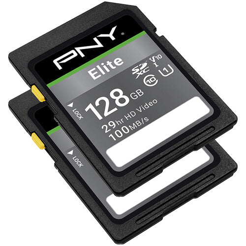 PNY 128GB Elite UHS-I SDXC Memory Card (2-Pack)