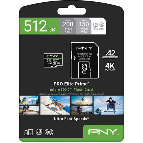 PNY 512GB Pro Elite microSDXC Memory Card (U3)