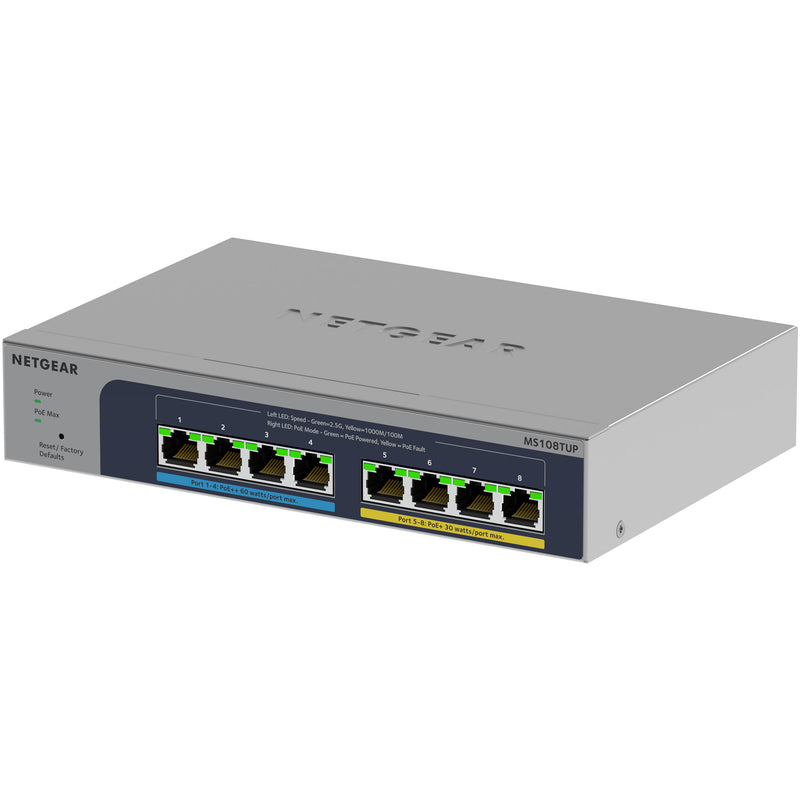 Netgear MS108TUP 8-Port 2.5G Ultra60 PoE++ Compliant Managed Network Switch