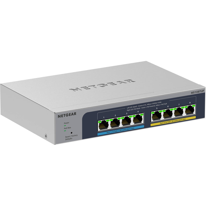 Netgear MS108TUP 8-Port 2.5G Ultra60 PoE++ Compliant Managed Network Switch