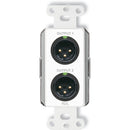 RDL Wall-Mounted Mic/Line Dante Interface 0 X 2 XLR-Out(White)