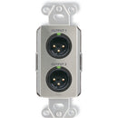 RDL Wall-Mounted Mic/Line Dante Interface 0 X 2 - Stainless Steel