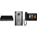 Aiphone IXS-HBDV Pre-Programmed Kit with IX-MV7-HB, IX-DV, PoE Switch, and USB Drive