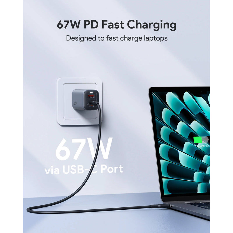 AUKEY 67W 3-Port USB Charger