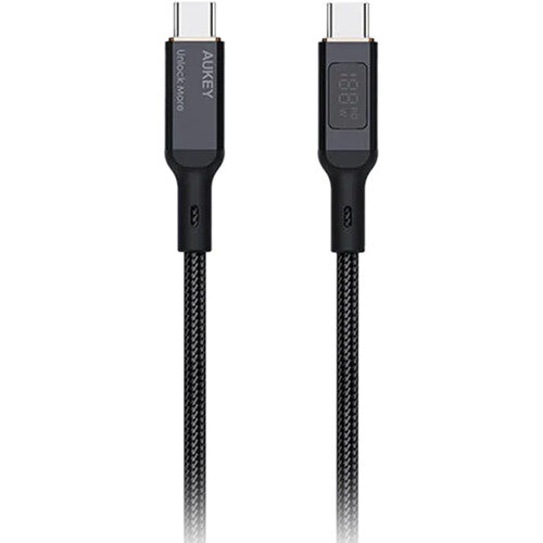 AUKEY Braided Nylon USB-C Cable with Digital LCD Display (3.3')