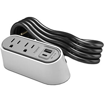 Wiremold Products 2-Outlet Desktop Power Center Slim with USB (White)