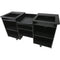 RAB Audio ProRak DJ Suite:2 Standard Size Analog Turntable Wells and 5 Vinyl Storage Compartments (Almond Trim