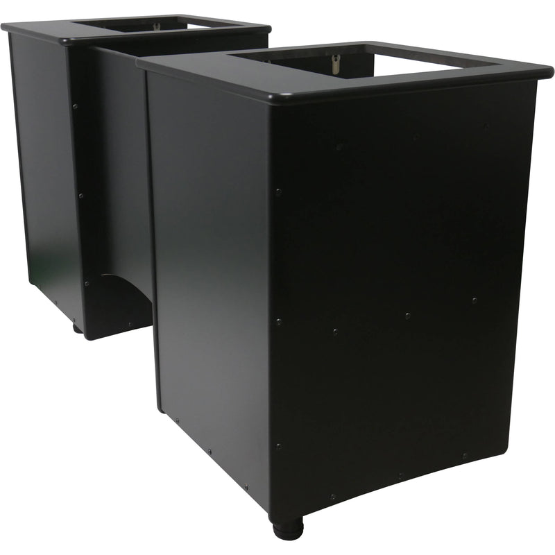 RAB Audio ProRak DJ Suite:2 Standard Size Analog Turntable Wells and 5 Vinyl Storage Compartments (Almond Trim