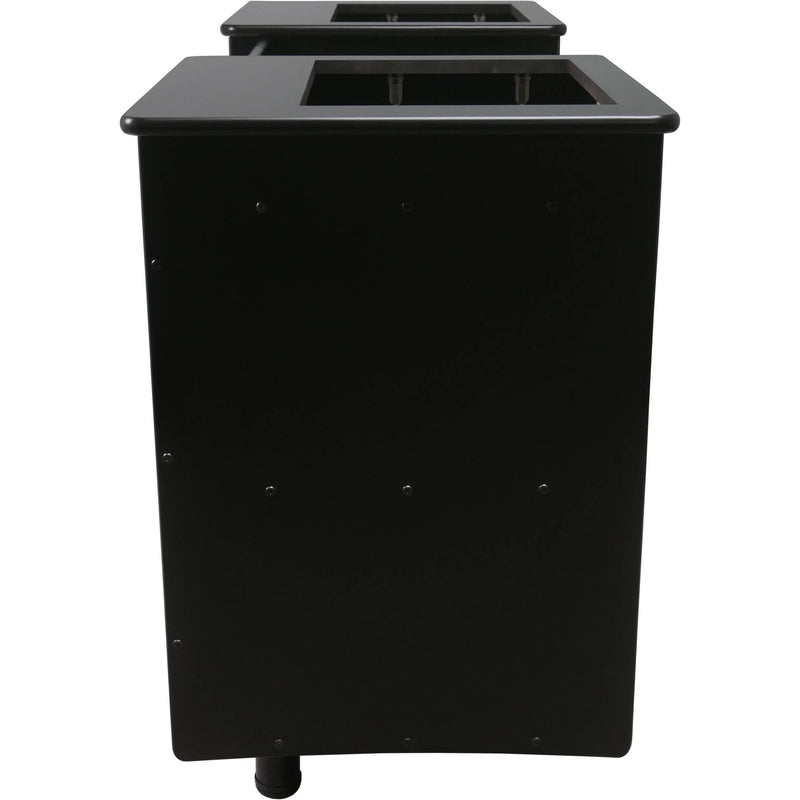 RAB Audio ProRak DJ Suite:2 Standard Size Analog Turntable Wells and 5 Vinyl Storage Compartments (Black Trim)