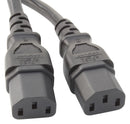 Multicomp PRO GW-151650 GW-151650 Mains Power Cord IEC 60320 C14 to 2x C13 1 m 10 A 250 VAC Black