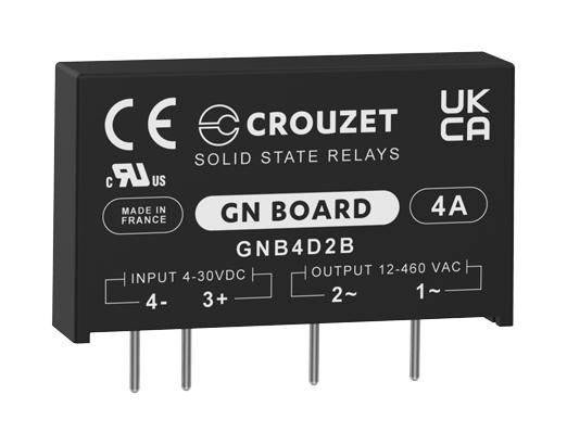 Crouzet GNB4D2B GNB4D2B Solid State Relay 4 A 460 VAC Through Hole PC Pin Zero Crossing